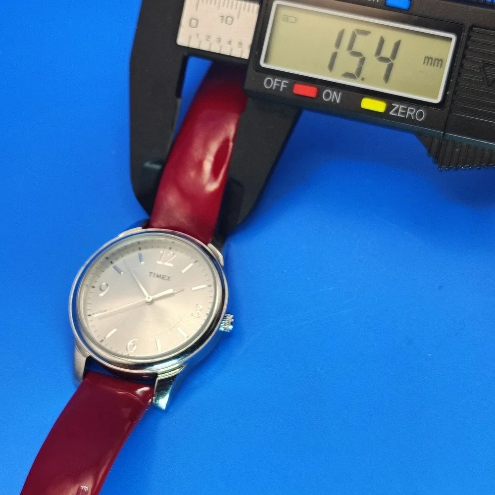 Vintage 2007 Timex 35mm Sunburst Women's‎ Quartz Watch Leather Strap Fits 4-7.5